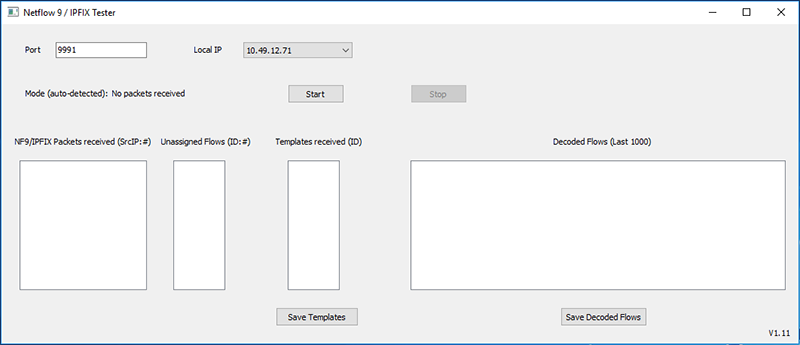 Comprobador de NetFlow 9