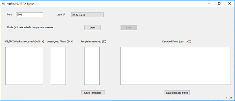Comprobador de NetFlow 9