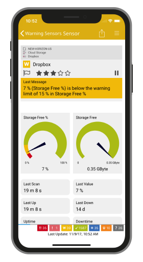 PRTG mobile screenshot app ios