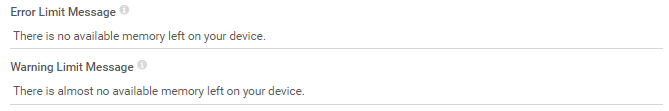 PRTG Screenshot limit messages