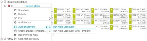 Screenshot PRTG Run Auto Discovery