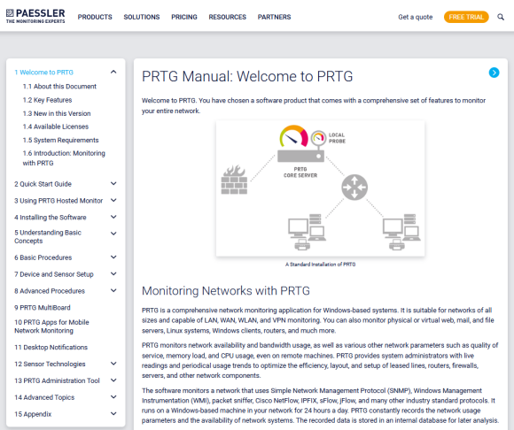 PRTG Website manual