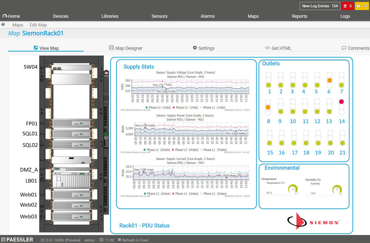 Siemon rack map