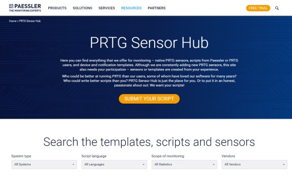 PRTG Website Sensor Hub