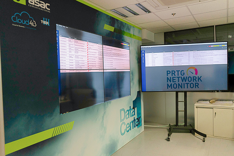 Un panel consolidado de PRTG para el equipo de asistencia de ASAC