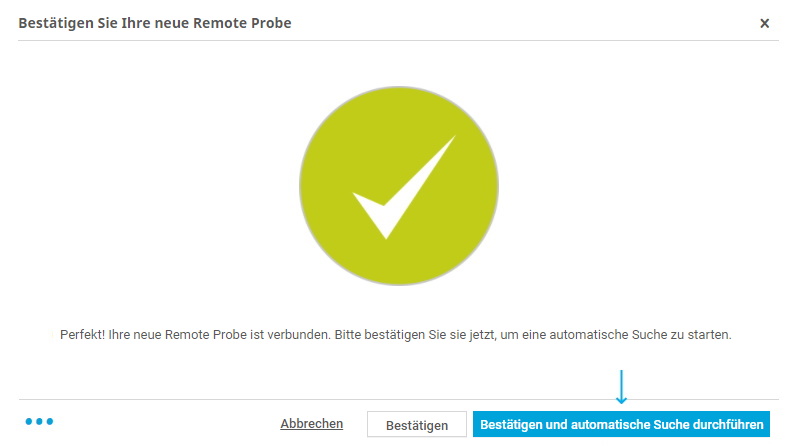 PRTG Screenshot genehmigt neue Remote Probe