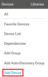 Captura de tela do PRTG Adicionar dispositivo