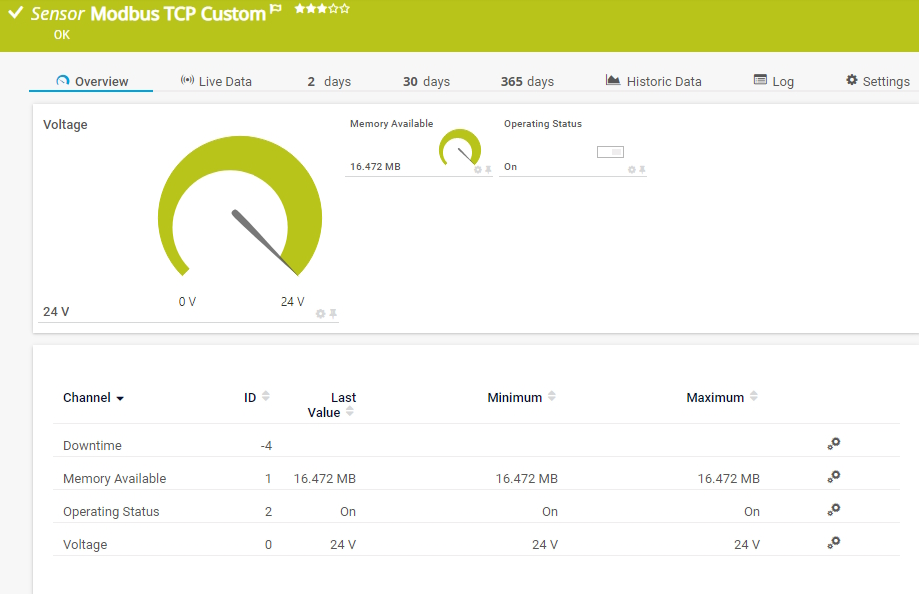 Modbus TCP personnalisé