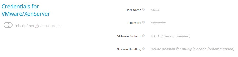 PRTG Screenshot credentials for VMware/XenServer
