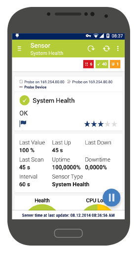 PRTG mobile screenshot app android