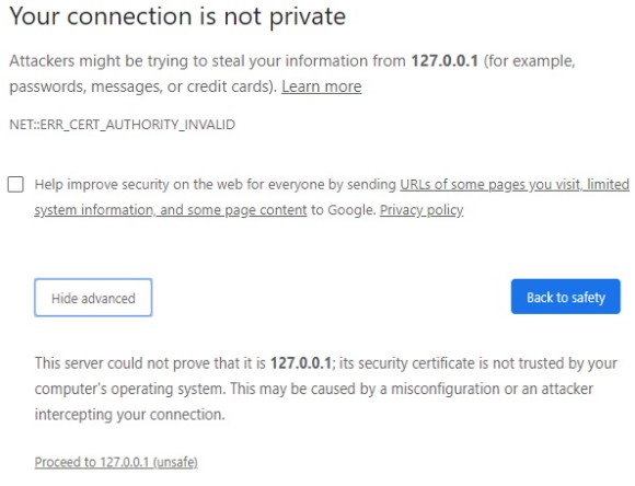 La connexion à la capture d'écran de PRTG n'est pas une fenêtre privée